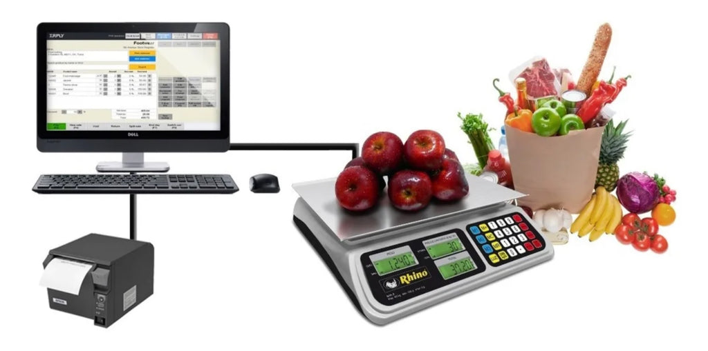 Báscula Digital 40kg Rhino Bar8 Rs Compatible con punto de venta
