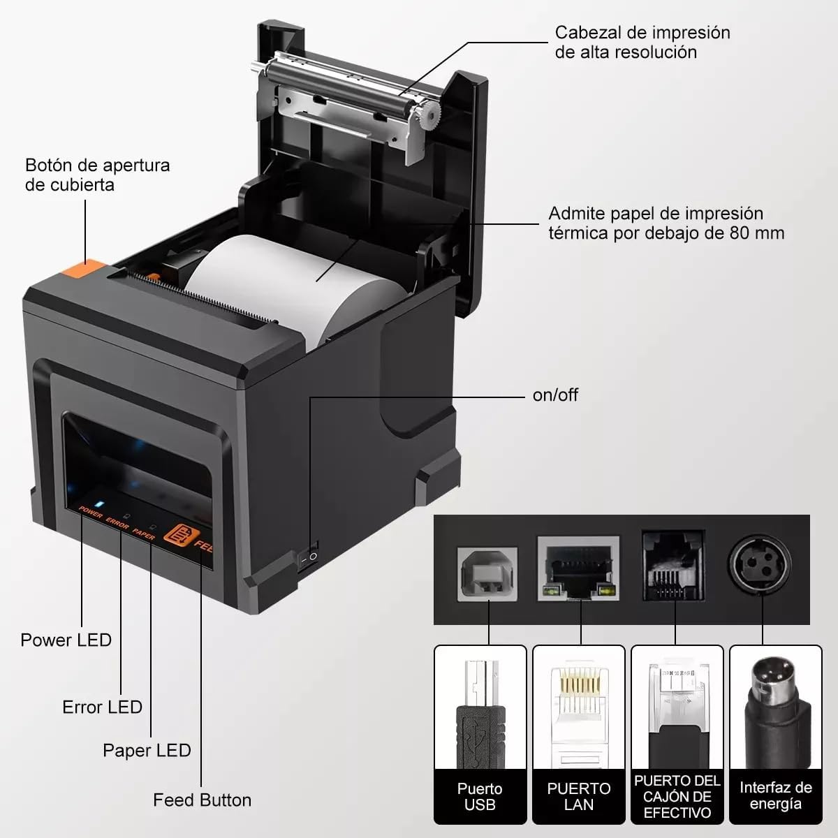 Impresora de tickets 80 mm autocorte Nueva